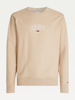 Legkij Svitshot S Logotipom Tommy Jeans Bezhevyj Tommy Hilfiger