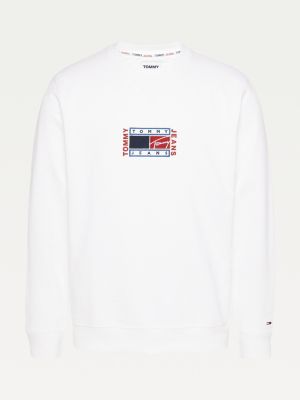 tommy hilfiger white crew neck