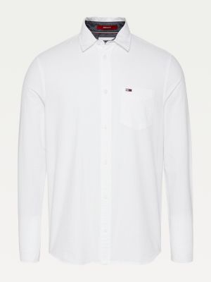 Solid Seersucker Organic Cotton Shirt | WHITE | Tommy Hilfiger