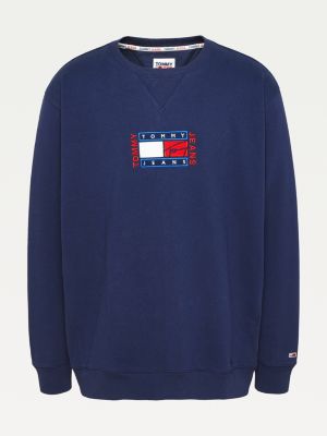 Svitshot Plus S Kruglym Vyrezom Sinij Tommy Hilfiger