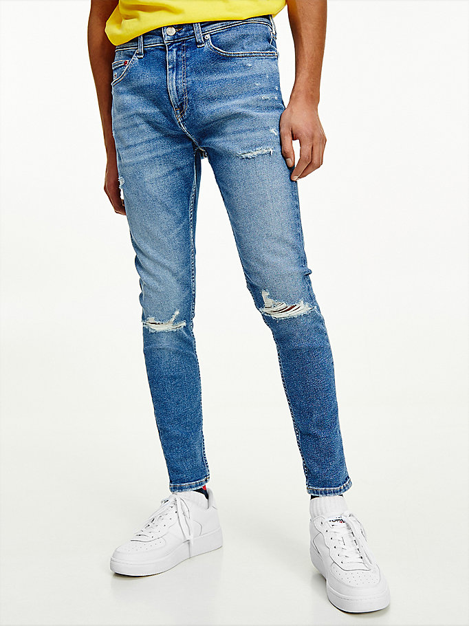 denim miles skinny distressed jeans for men tommy jeans