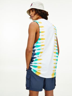 Tie Dye Relaxed Fit Vest White Tommy Hilfiger