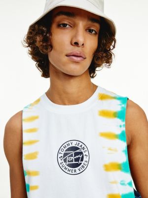 Tie Dye Relaxed Fit Vest White Tommy Hilfiger