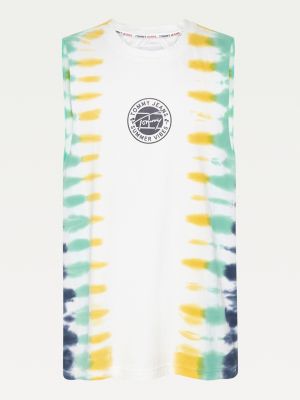 Tie Dye Relaxed Fit Vest White Tommy Hilfiger