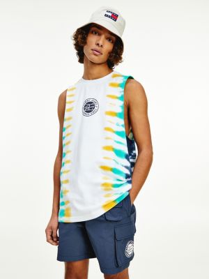 Tie Dye Relaxed Fit Vest White Tommy Hilfiger