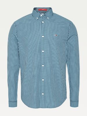 Essential Gingham Slim Fit Shirt BLUE Tommy Hilfiger