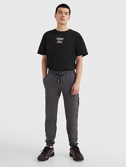 grau scanton jogginghose mit cargo-tasche für men - tommy jeans