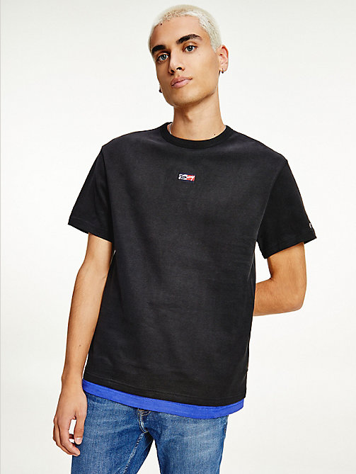 black signature graphic t-shirt for men tommy jeans