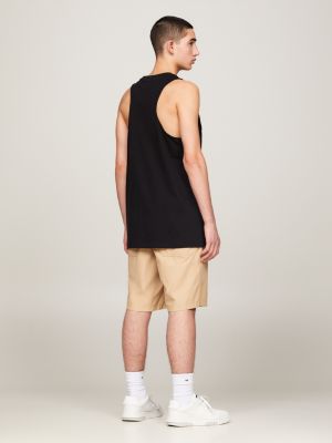 Logo Embroidery Tank Top | Black | Tommy Hilfiger