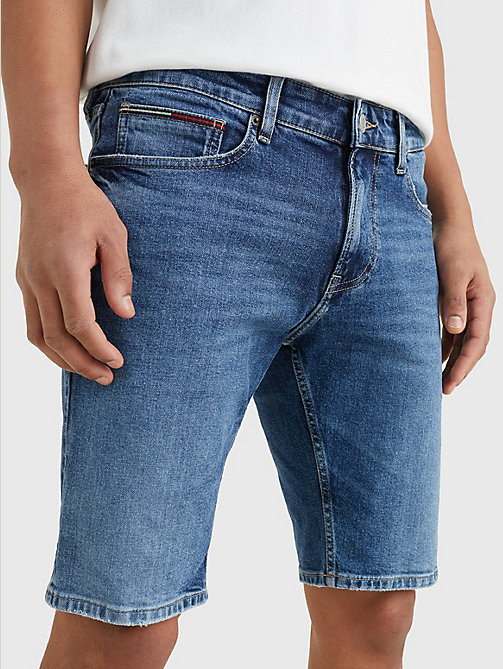 denim scanton slim fit denim shorts for men tommy jeans