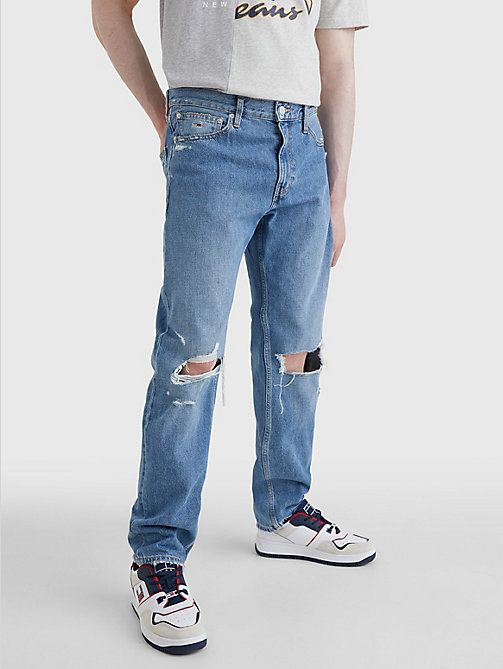 деним прямые джинсы ethan свободного кроя для женщины - tommy jeans