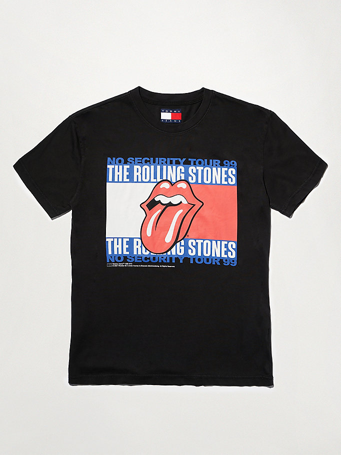 t-shirt tommy revisited rolling stones nero da unisex tommy jeans