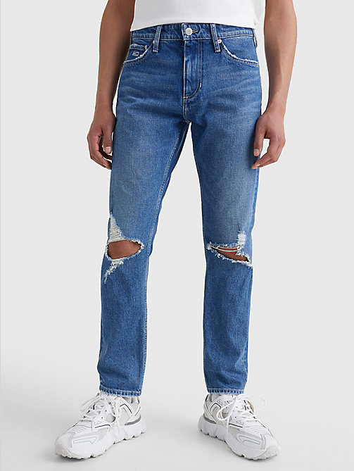 denim scanton y slim jeans im used look für herren - tommy jeans