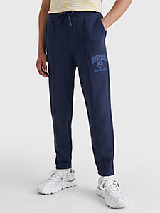 blue bax college logo joggers for men tommy jeans