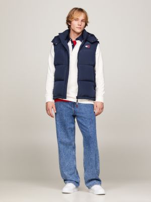 Hooded Down Alaska Puffer Vest | Blue | Tommy Hilfiger