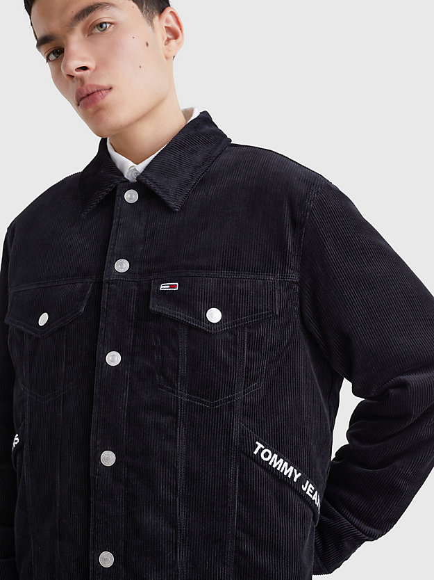 Corduroy Relaxed Fit Trucker Jacket | BLACK | Tommy Hilfiger