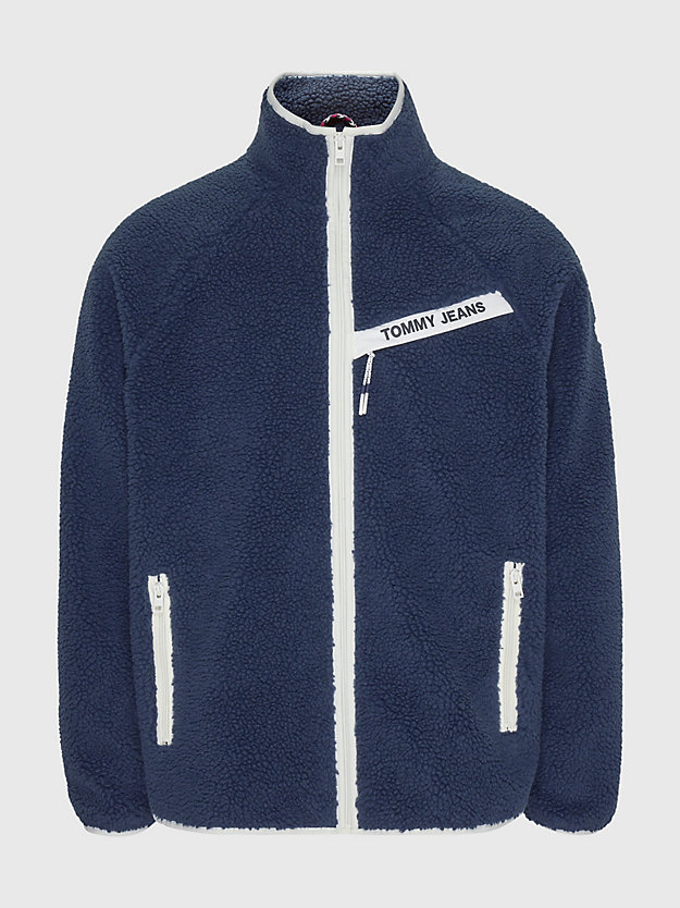 TWILIGHT NAVY Sherpa Relaxed Fit Jacket for men TOMMY JEANS