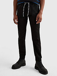 schwarz scanton slim fit jogginghose für herren - tommy jeans