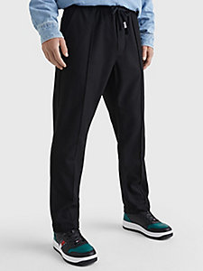 black ethan relaxed straight fit joggers for men tommy jeans