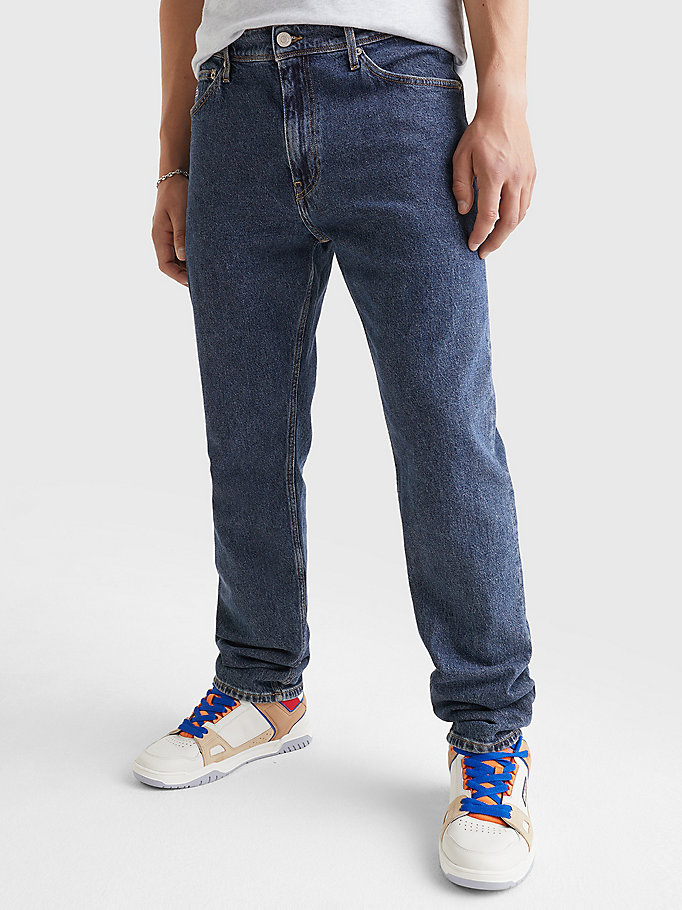 denim ethan straight stonewashed jeans for men tommy jeans