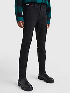 denim simon schwarze skinny jeans für herren - tommy jeans