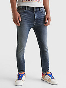 denim simon slim jeans mit fade-effekt für herren - tommy jeans