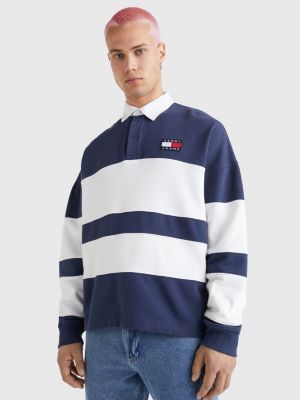 Mixed Stripe Rugby Shirt | BLUE | Tommy Hilfiger