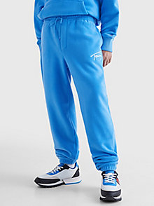 blauw relaxed fleece jogger voor heren - tommy jeans