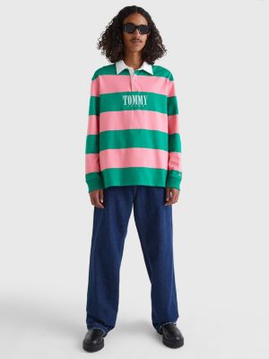 Camiseta amplia con rayas estilo rugby BOTANICAL PINK de hombre TOMMY JEANS