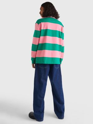 Camiseta amplia con rayas estilo rugby BOTANICAL PINK de hombre TOMMY JEANS