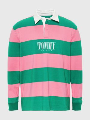 Stripe Relaxed Fit Rugby Shirt PINK Tommy Hilfiger