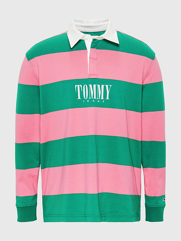 Camiseta amplia con rayas estilo rugby BOTANICAL PINK de hombre TOMMY JEANS