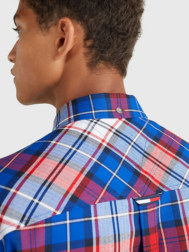 MESMERIZING BLUE / MULTI CHECK Check Flannel Shirt for men TOMMY JEANS