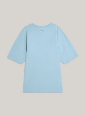 CALM WATER Dual Gender Split Hem Sueded T-Shirt for men TOMMY JEANS