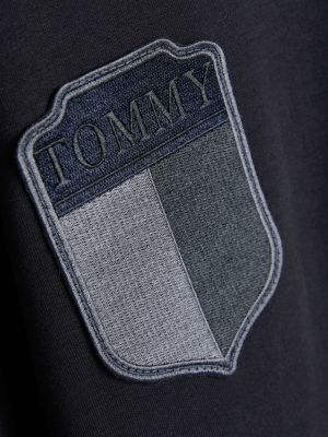 BLACK Checkerboard Rugby Shirt for men TOMMY JEANS