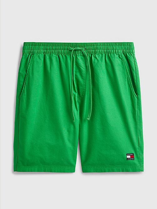 green exclusive pop drop oxford shorts for men tommy jeans