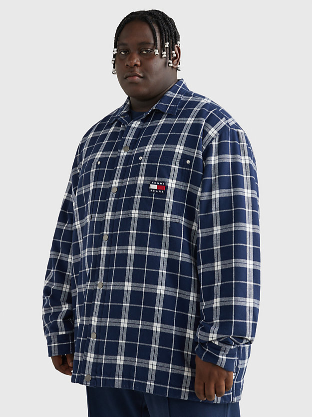 TWILIGHT NAVY CHECK Plus Modern Padded Check Overshirt for men TOMMY JEANS
