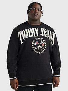 black plus logo skater sweatshirt for men tommy jeans
