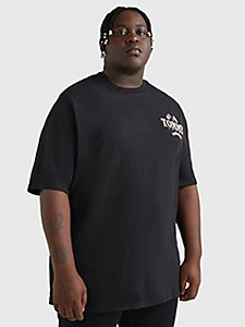camiseta modern plus con logo negro de mujer tommy jeans