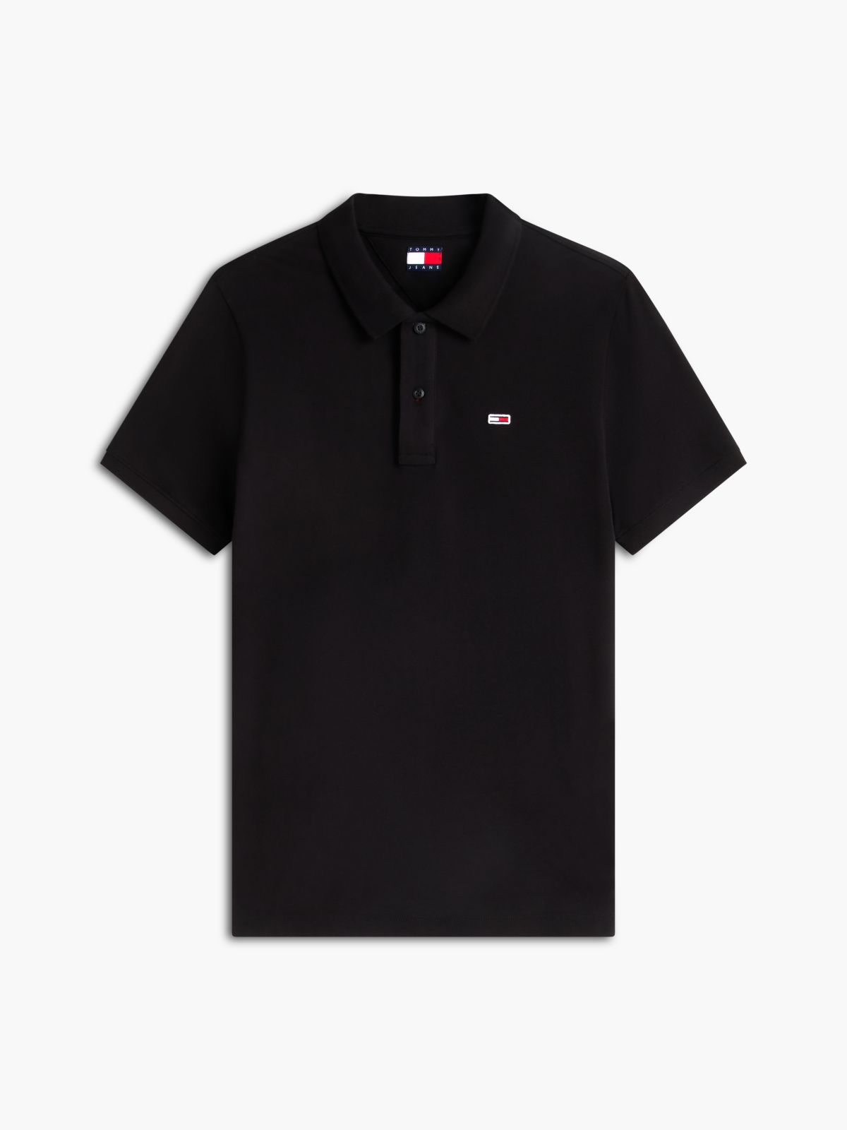 Pure Cotton Slim Fit Polo Shirt — Black