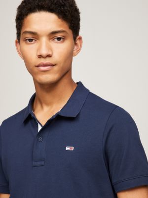 Pure Organic Cotton Slim Fit Polo | Blue | Tommy Hilfiger