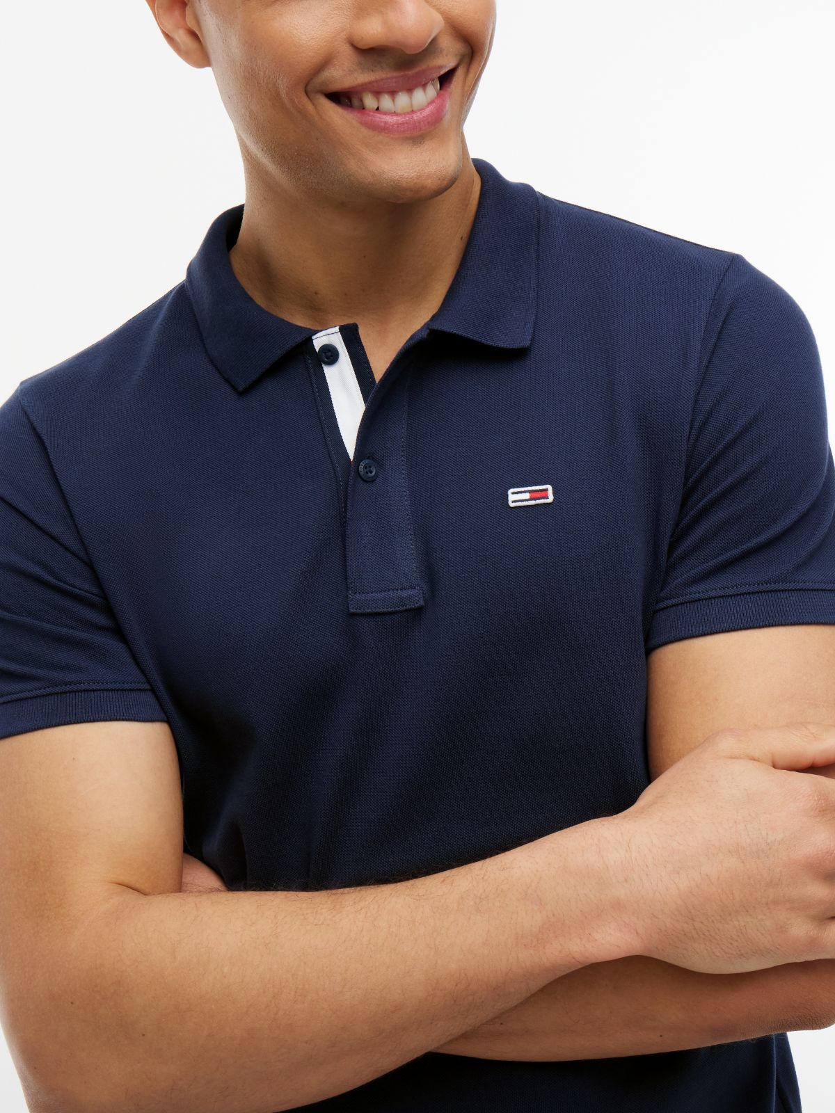 Pure Cotton Slim Fit Polo Shirt — Blue