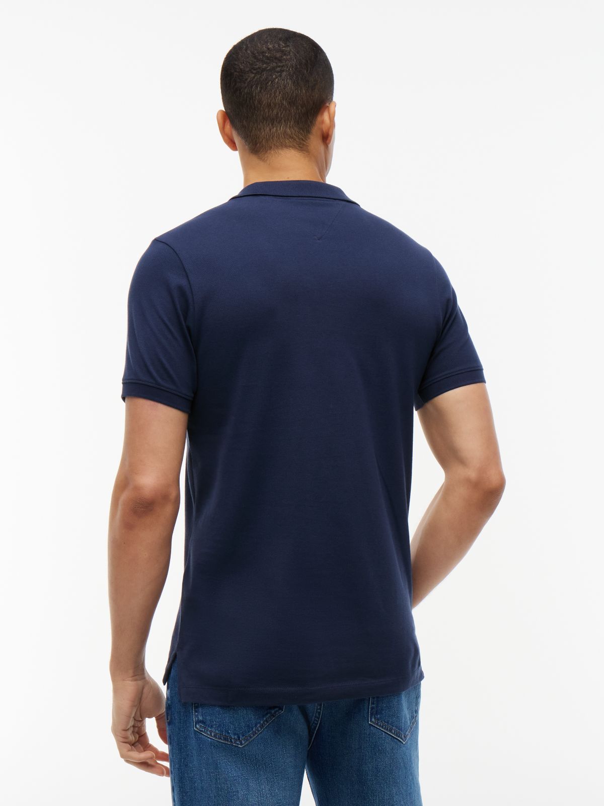 Pure Cotton Slim Fit Polo Shirt — Blue