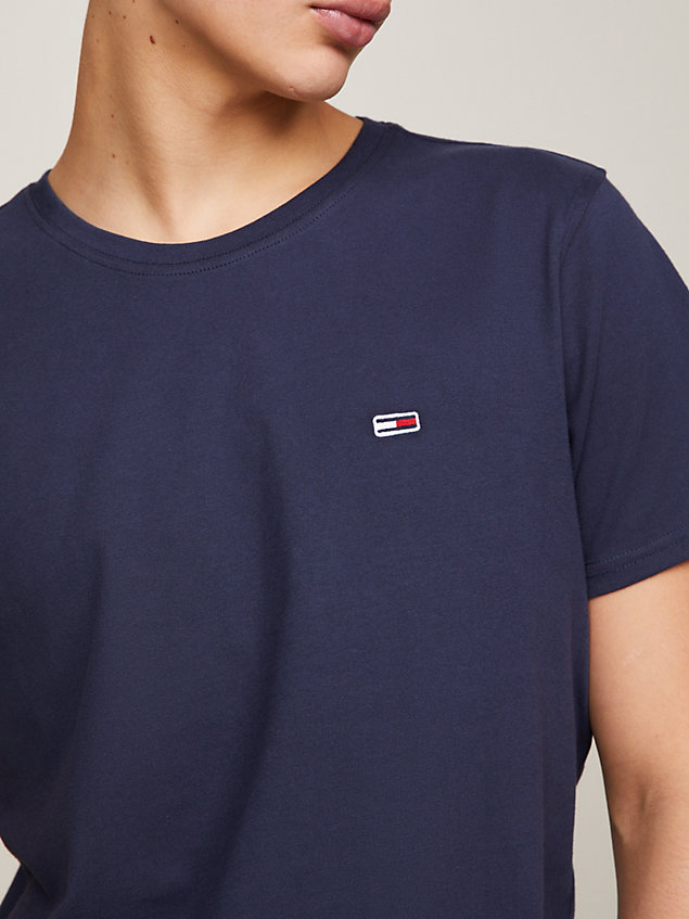 lot de 2 t-shirts essential ajustés en jersey multi pour hommes tommy jeans