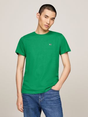 2 pack t-shirt extra slim fit in jersey verde da uomini tommy jeans