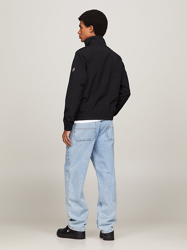 black essential bomber jacket for men tommy jeans