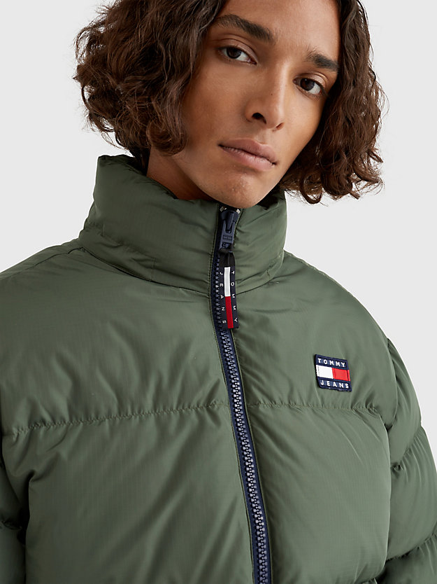 AVALON GREEN Alaska Casual Fit Hooded Puffer Jacket for men TOMMY JEANS