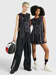 schwarz tanktop im basketball-stil für herren - tommy jeans