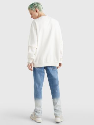 Oversized Removable Sleeves Sweatshirt WHITE Tommy Hilfiger
