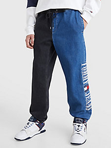 denim archiv-jogginghose aus zweifarbigem denim für herren - tommy jeans